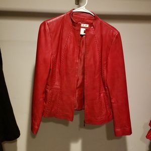 Genuine Red, Coldwater Creek, 100% Leather Jacket